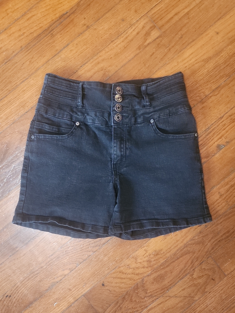 Silver Crush High Waist Shorts